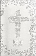 Santa Biblia de Promesas RVR-1960, Jesús para todos, Letra Grande / Tamaño Manual, Piel especial con índice y cierre, Marfil (Símil Piel con Zipper)