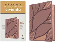 Biblia NTV/Edición Personal/Letra Grande/Rosado Metálico (Símil Piel)