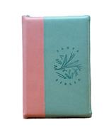 Biblia RVR066ZLG Verde Rosado Cierre Canto Pintado (Símil Piel con Zipper)