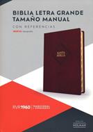 Biblia RVR1960 Tamaño Manual Letra Grade Cafe con Índice (Piel)