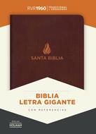 Biblia RVR1960 Marrón con Índice Letra Gigante Piel Fabricada (Símil Piel)