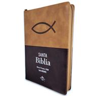 Biblia /RVR6085czti/ Letra Gigante PJR Expresate Cafe Indice Cierre (Símil Piel con Zipper)