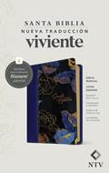 Biblia Manual NTV/ Imitación Azul Flores/ Letra Grande/ Filament (Símil Piel) [Biblia]