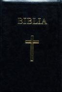 Biblia  format mare, copertă piele ecologica, index, margini aurii si fermoar, negru (piele)