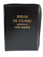 Biblia de studiu pentru o viata deplina cu FERMOAR - NEGRU