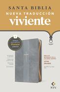 Biblia NTV Referencia En Columna/ Gris Cierre/ L.G con Filament (Símil Piel)