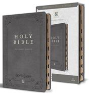 Biblia Ingles KJV Gris Indice Letra Gigante (Símil Piel)