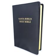 Biblia Bilingue 1960-KJV/ Negro Imitación Piel (Símil Piel)