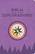 Biblia RVR1960 Para Niños Exploradores Lavanda Compas (Símil Piel)