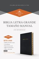 Biblia RVR1960 Tamaño Manual Letra Grade  Negro con Índice (Símil Piel)