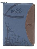Biblia Tamaño 045 Azul Vinotinto Palabras De Jesús En Rojo (Símil Piel con Zipper) [Biblia]