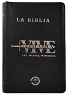 Biblia/ TLA66LGZT PJR/ Negra Canto Pateado /Vive La Palabra (Símil Piel con Zipper) [Biblia]