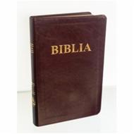 Biblie mare, margini aurii, fara index, coperta maro inchis