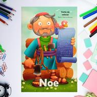 Carte de colorat cu personaje biblice - Noe