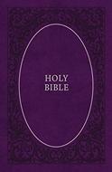 Kjv holy bible, Leathersoft purple & silver