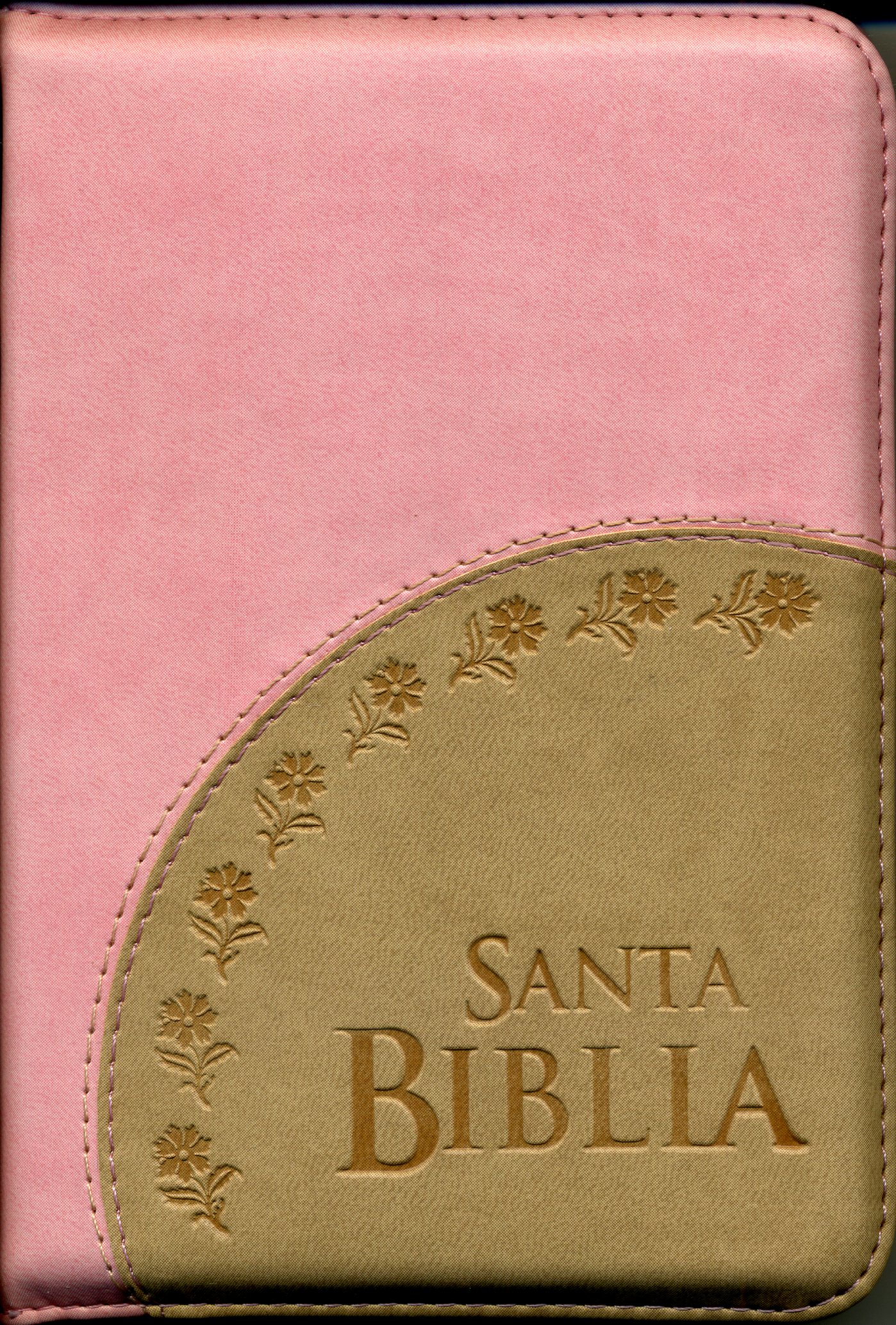 Biblia cosida rosada