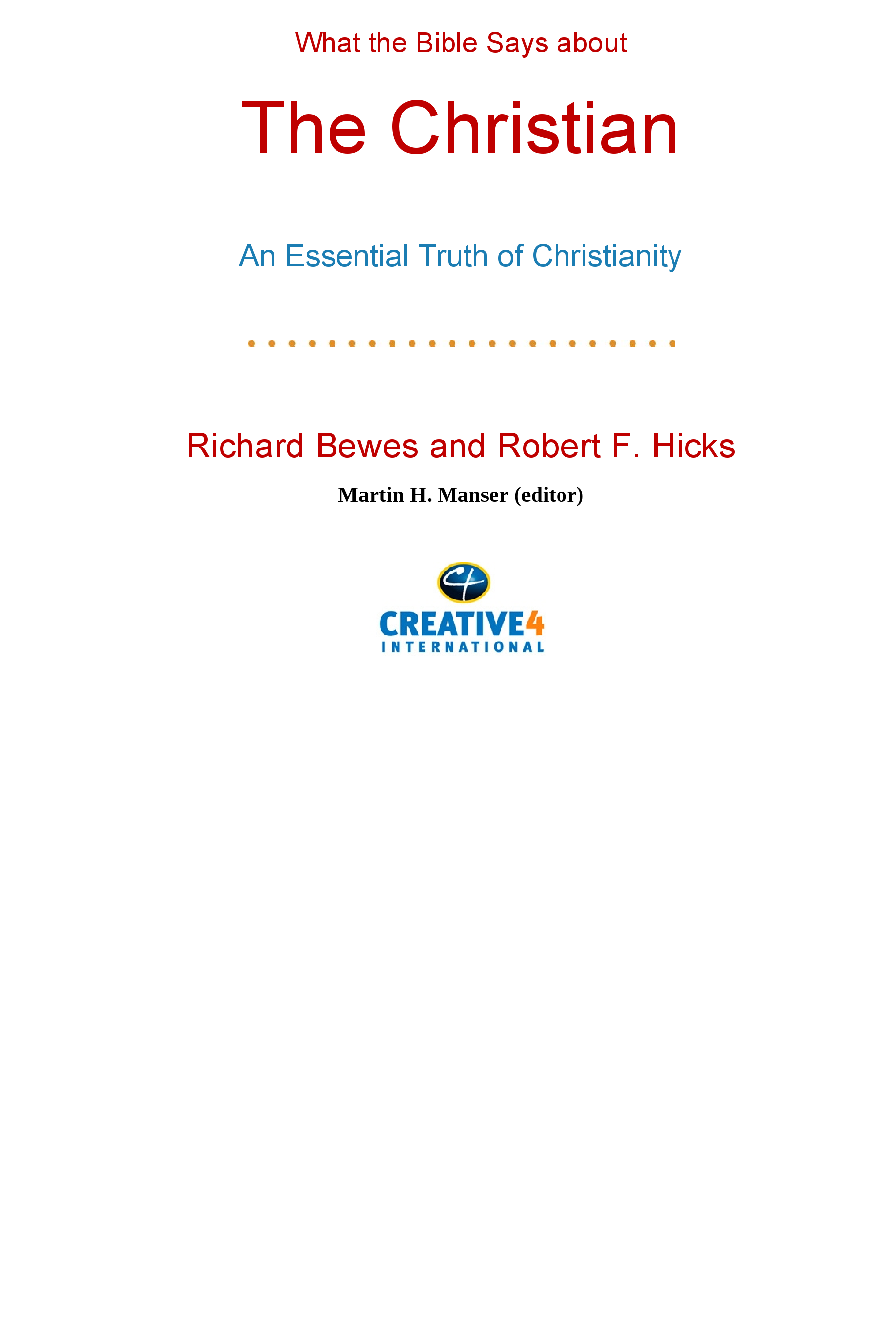 What the Bible Says about the Christian