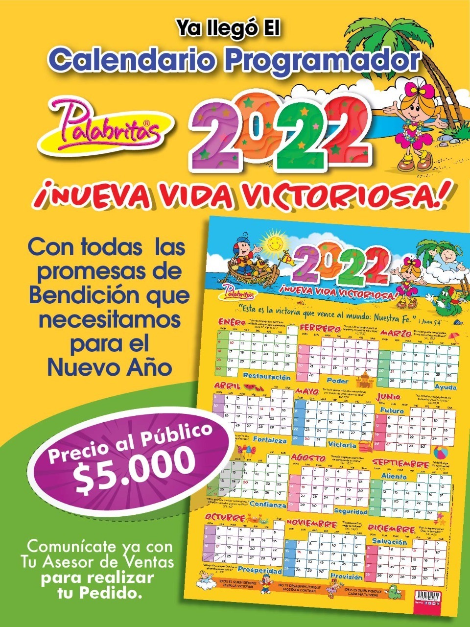 Calendario Palabritas Pared