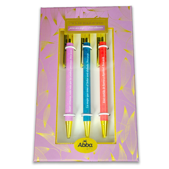 Pack 3 Bolígrafos de Lujo Mujer extraordinaria