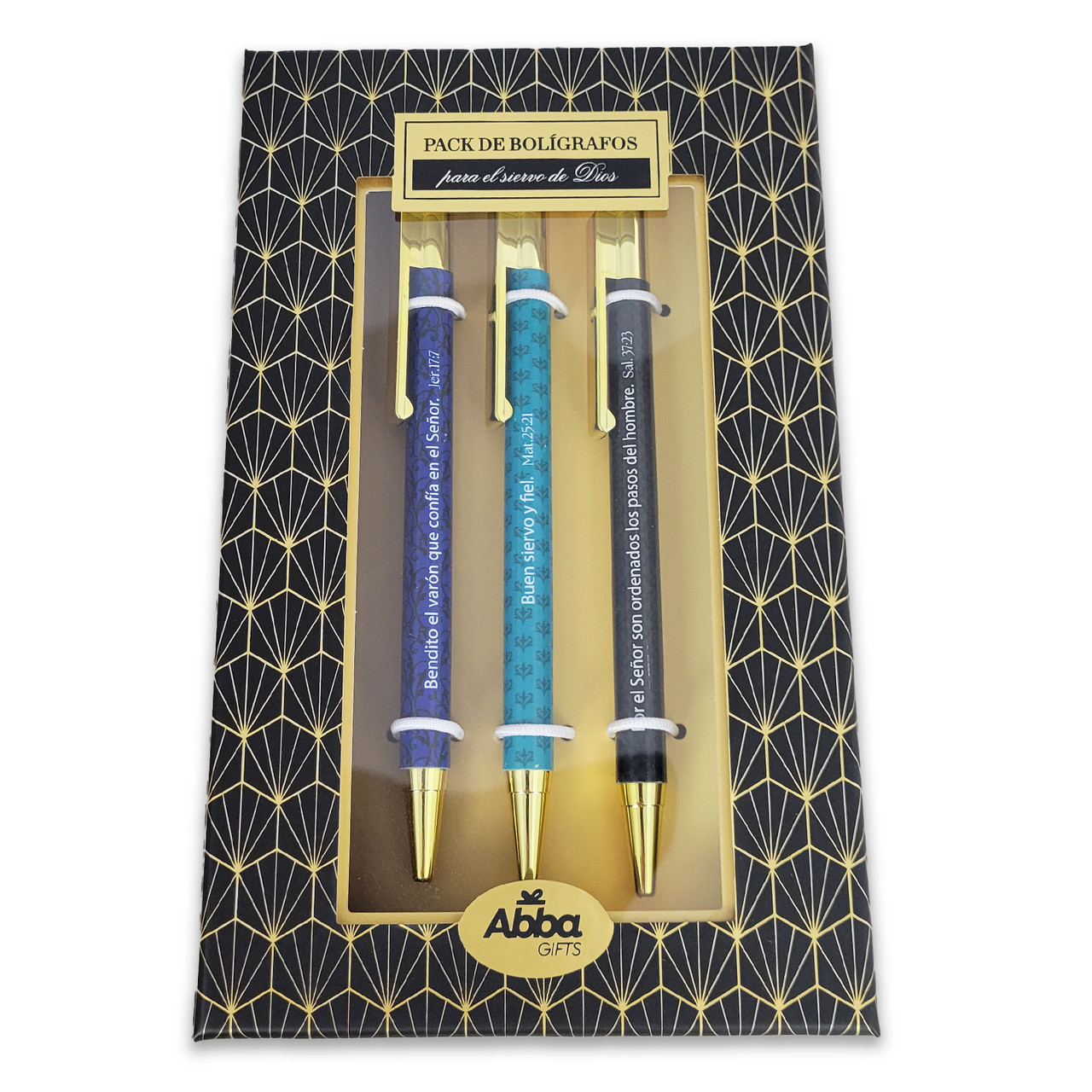 Pack 3 Bolígrafos de Lujo Siervo de Dios
