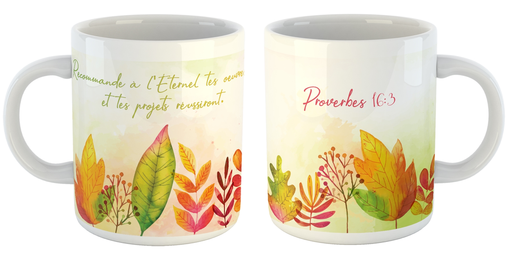 Mug Recommande à l'Éternel tes oeuvres et tes projets réussiront