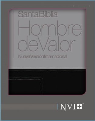 Biblia/NVI/Hombre De Valor/Piel/Gris-Negro