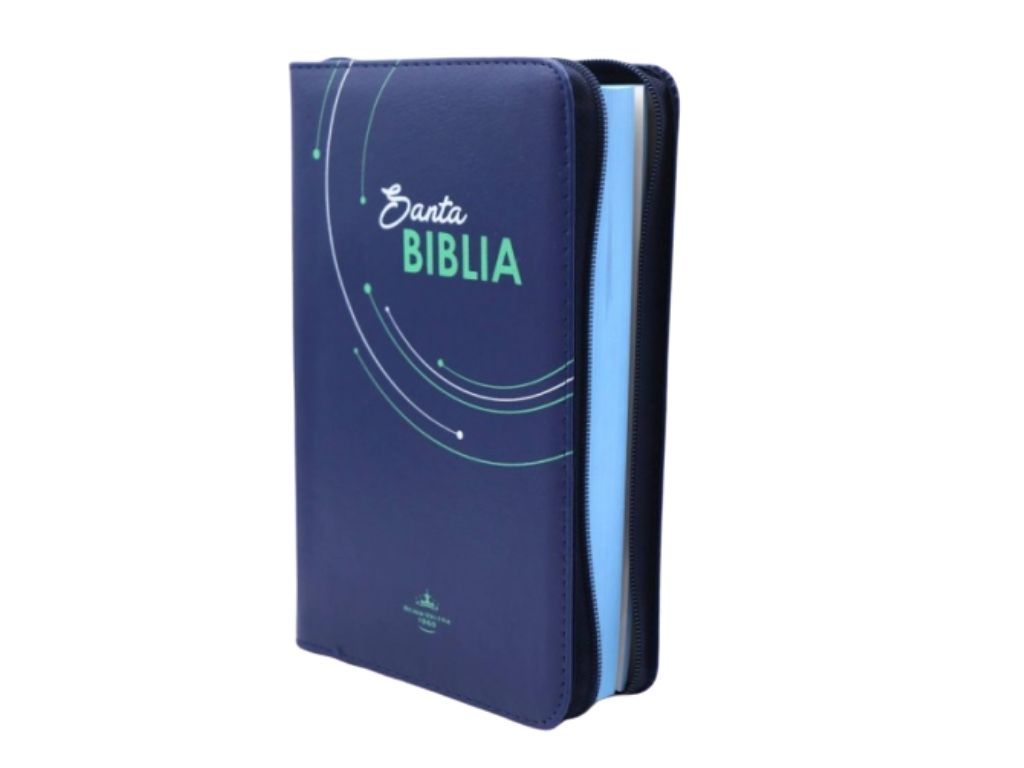 Biblia Economica Letra Grande Azul Oscuro
