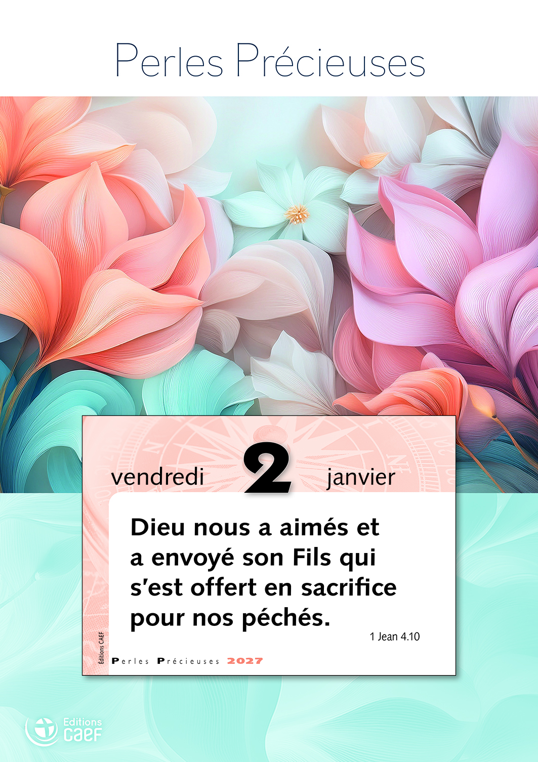 Perles Précieuses calendrier - Plaque 2027