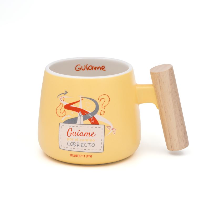 Taza Shekinah con Mango de Madera