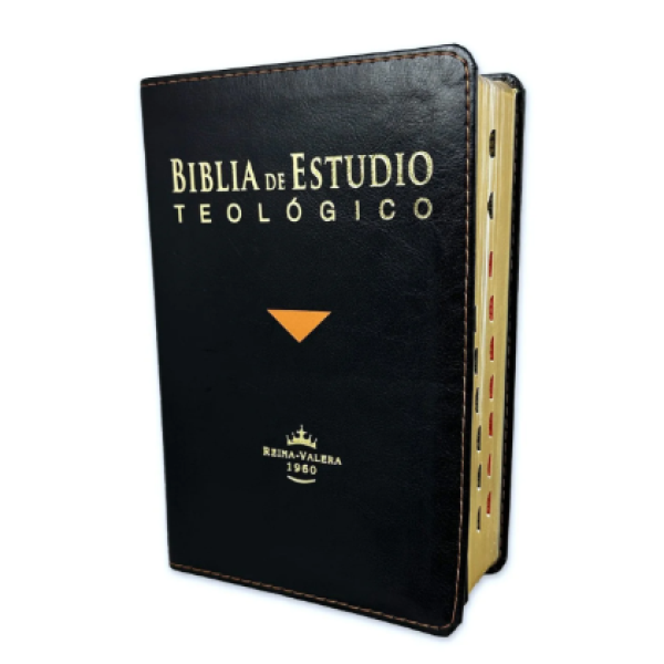 Biblia RVR1960 de Estudio Teológico Mediana SimiPiel Negro