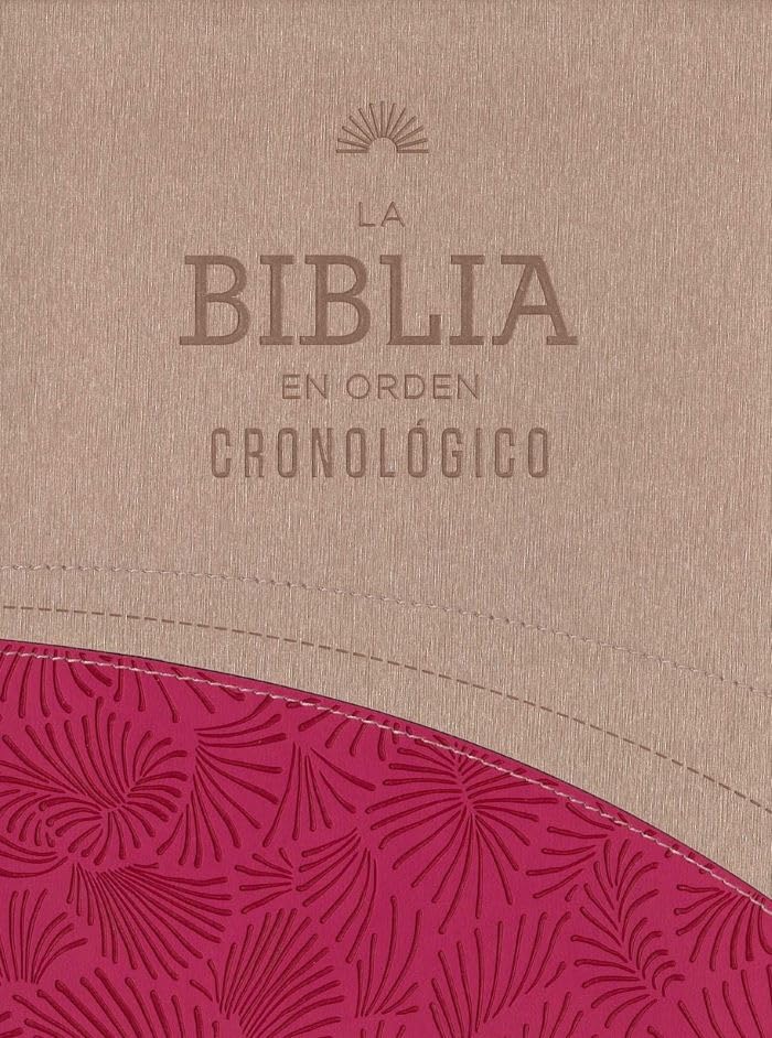 Biblia RVR60 En Orden Cronológico Simi Piel Rosa