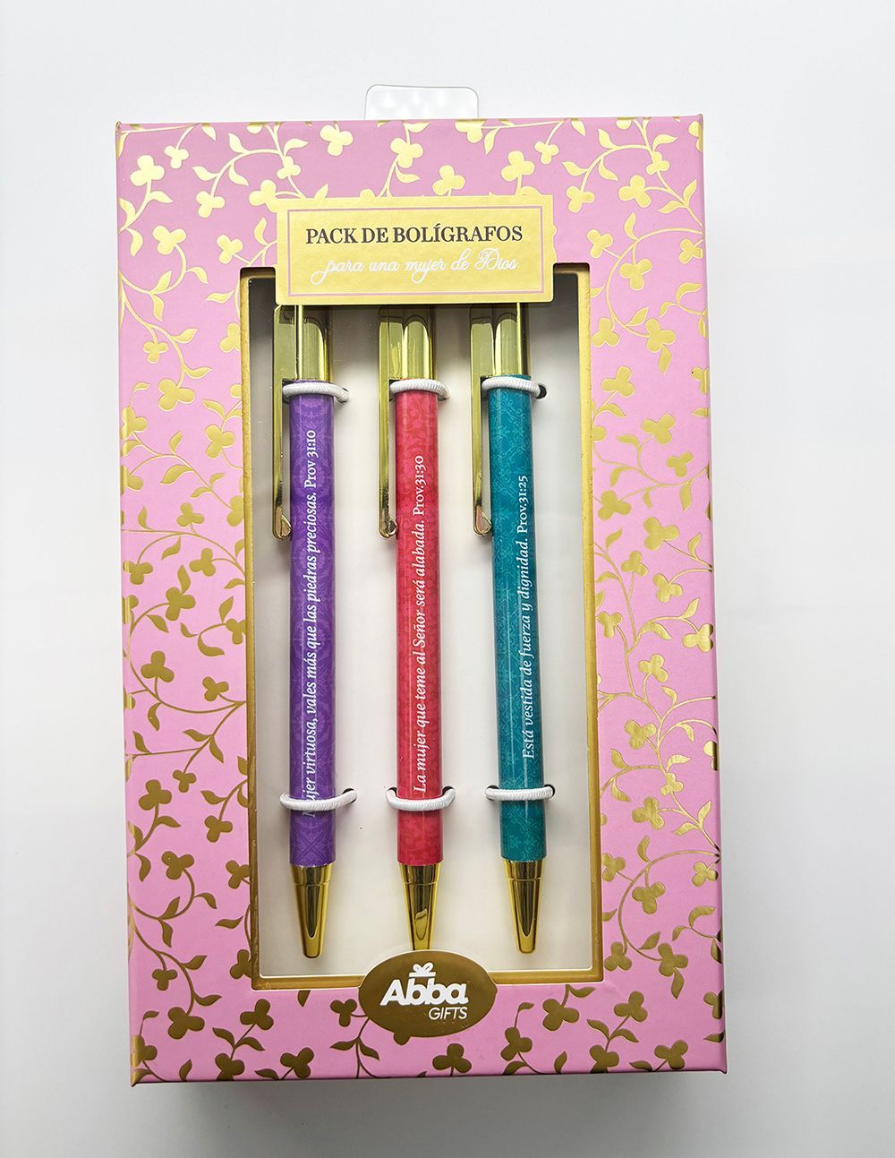 Pack 3 Bolígrafos Abba de Lujo Mujer de Dios