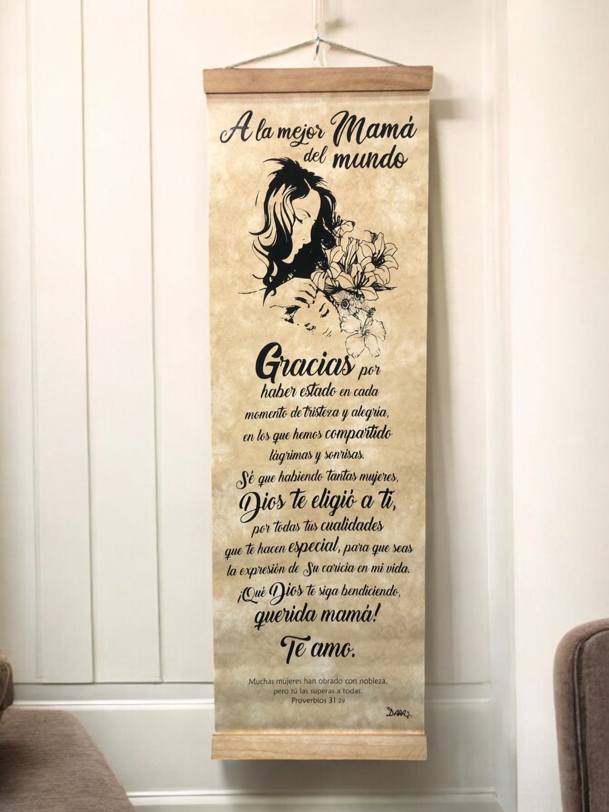 Pergamino A La Mejor Mamá