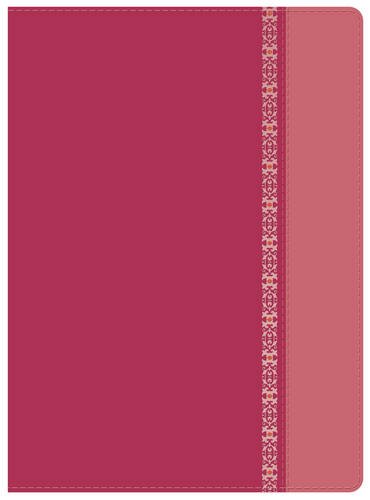 Biblia De Estudio Holman RVR1960 Símil Piel Fucsia Rosado Con Filigrana