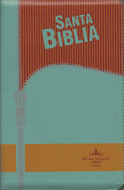Biblia Económica Letra Grande Con Cierre Verde-Naranja