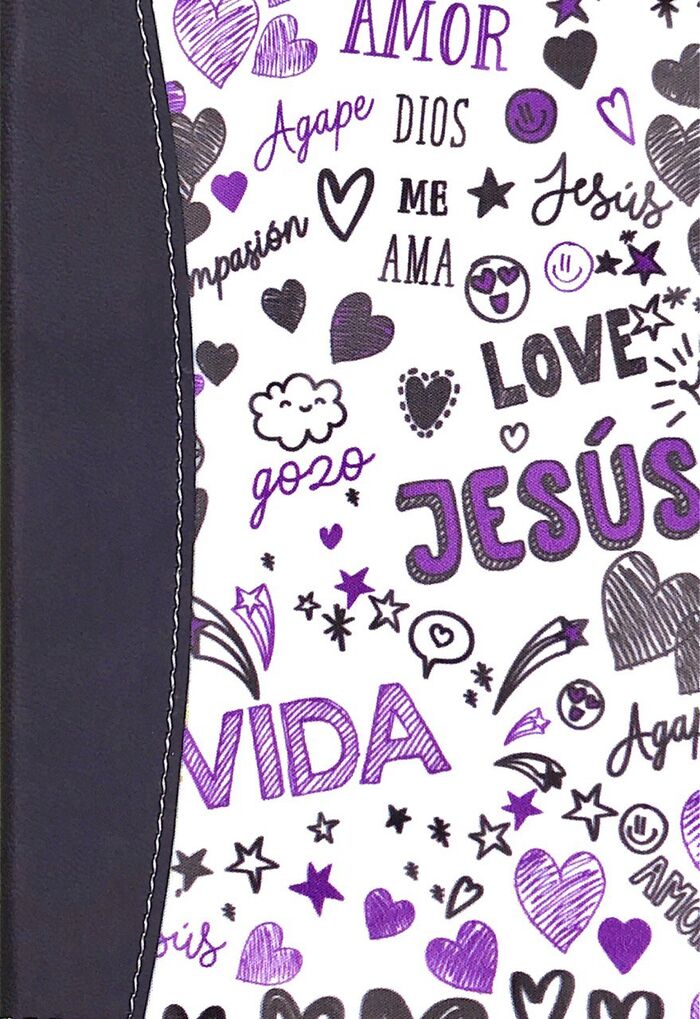 Biblia RVR60 024ti PJR - Palabras de Vida. Amor Lila