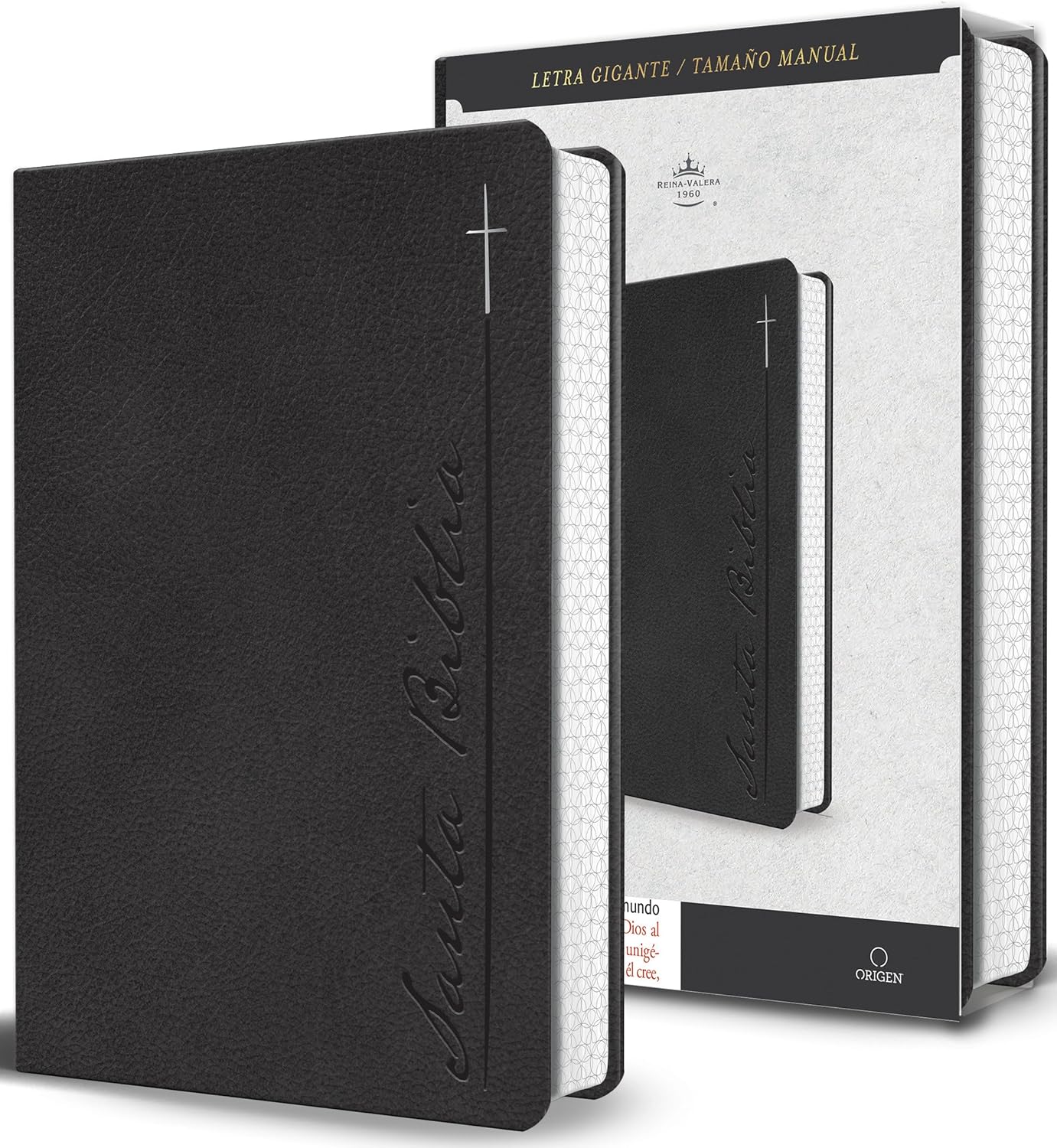 Biblia RVR60 Gris Letra Gigante/ Imitacion Piel/ Cantos Pintado