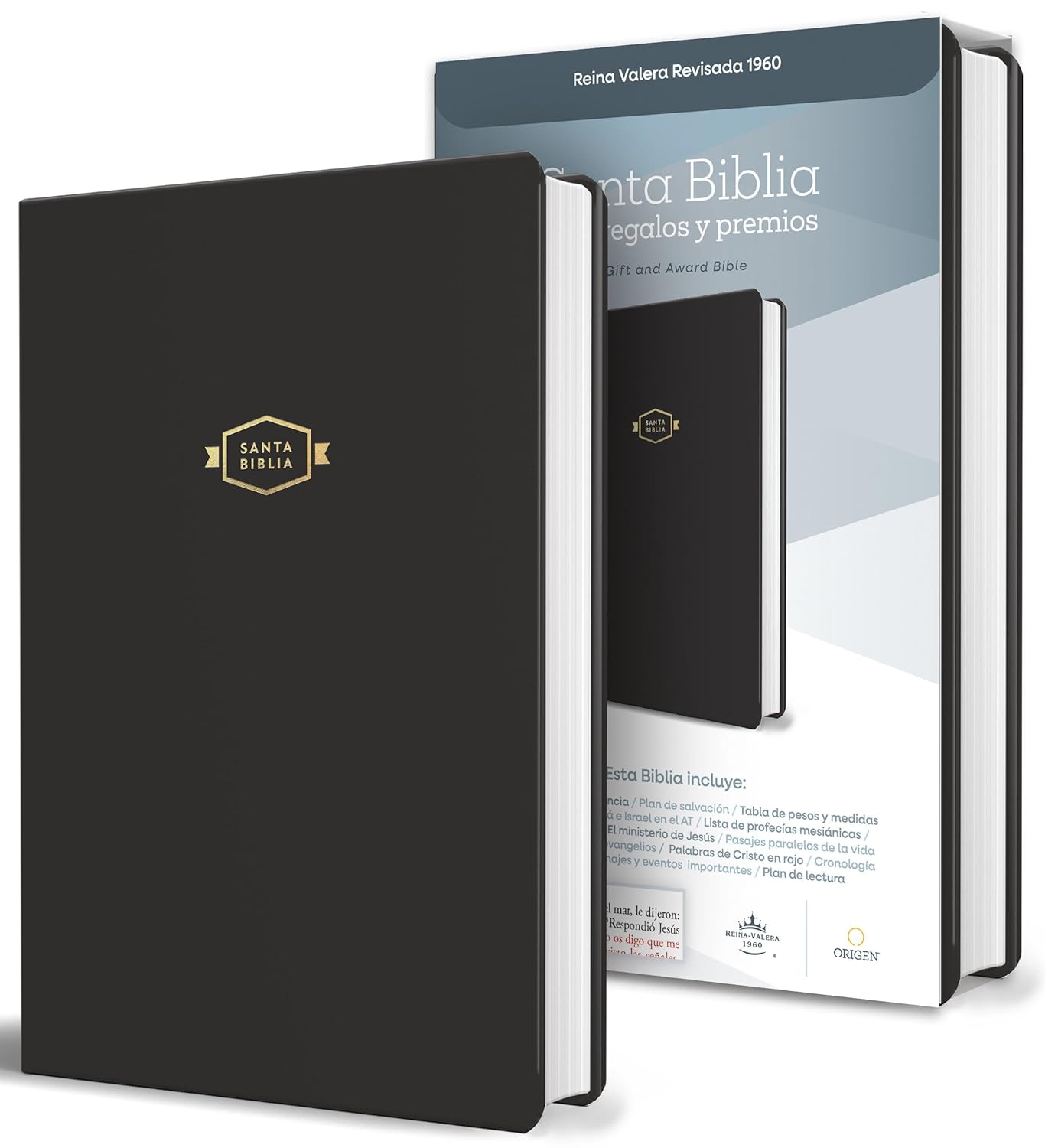 Biblia RVR 1960 para Regalos y Premios Imitación Piel Negro