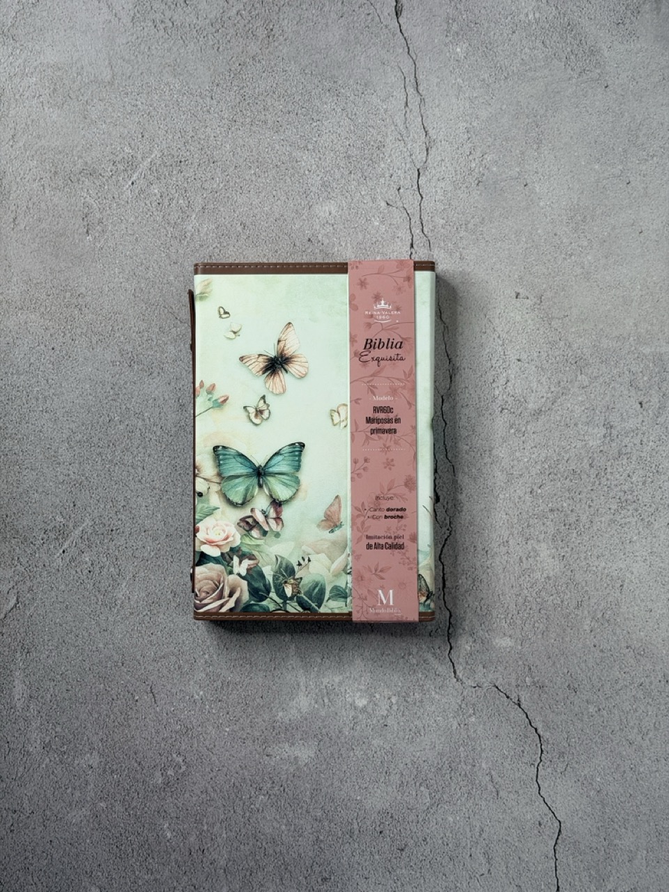 Biblia RVR60c Exquisita/ Mariposas Primavera Manija Iman