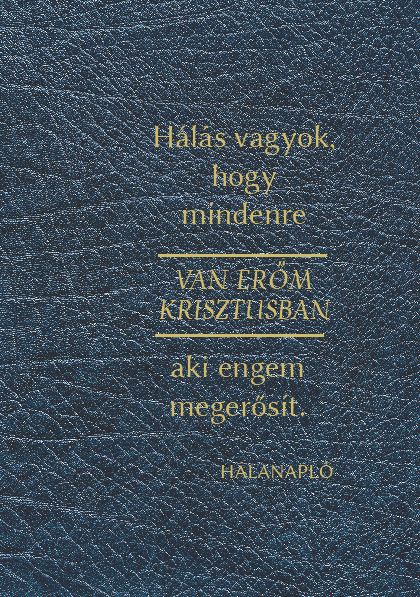 Hálanapló, Mindenre van erőm Krisztusban (kék bőr textúra)