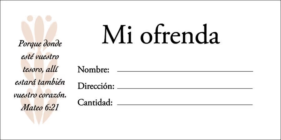Sobres de Ofrenda (100 unidades)