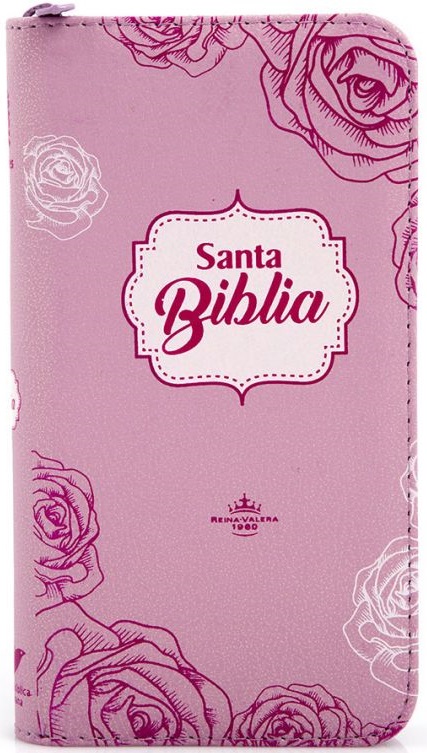 Biblia Tamaño 035 Rosada Flores