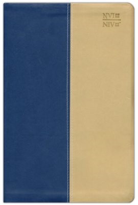 Biblia Bilingue Dos Tonos Azul-Beige