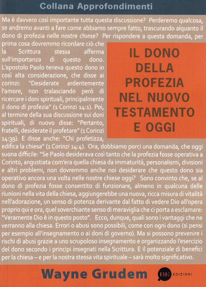 Il dono della profezia nel Nuovo Testamento e oggi