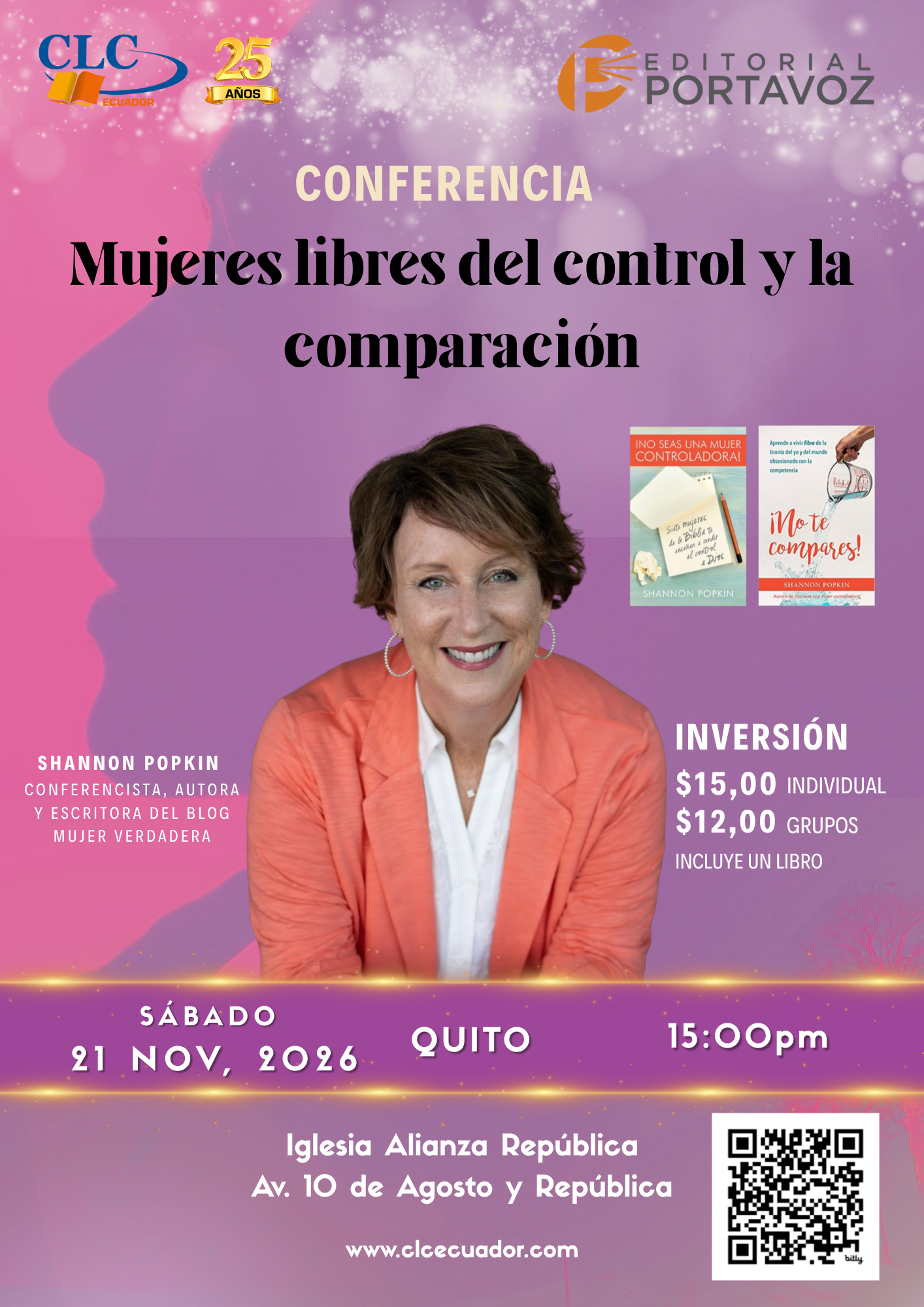 Conferencia Mujeres libres del control y la comparación- Quito