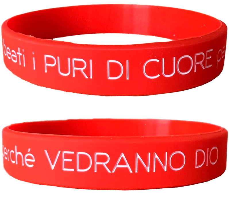 Braccialetto in silicone Beati i puri di cuore