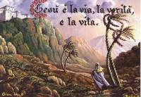 Cartolina "Gesù è la via, la verità e la vita"