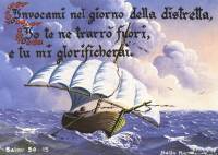 Cartolina "Invocami nel giorno della distretta, Io te ne trarrò fuori, e tu mi glorificherai"