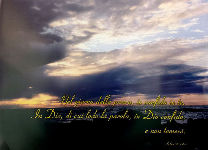 Poster "Nel giorno della paura io confido in Te" - Salmo 56:3-4