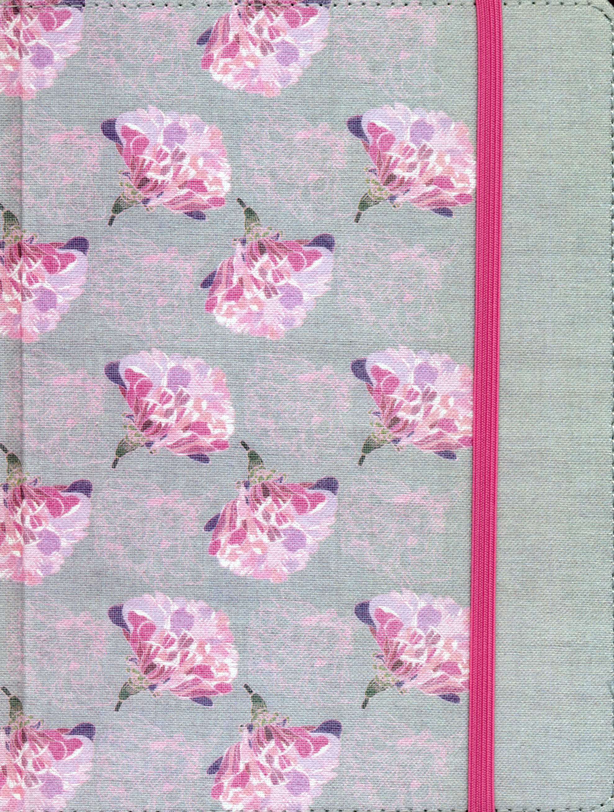 Biblia de Apuntes Gris Flores